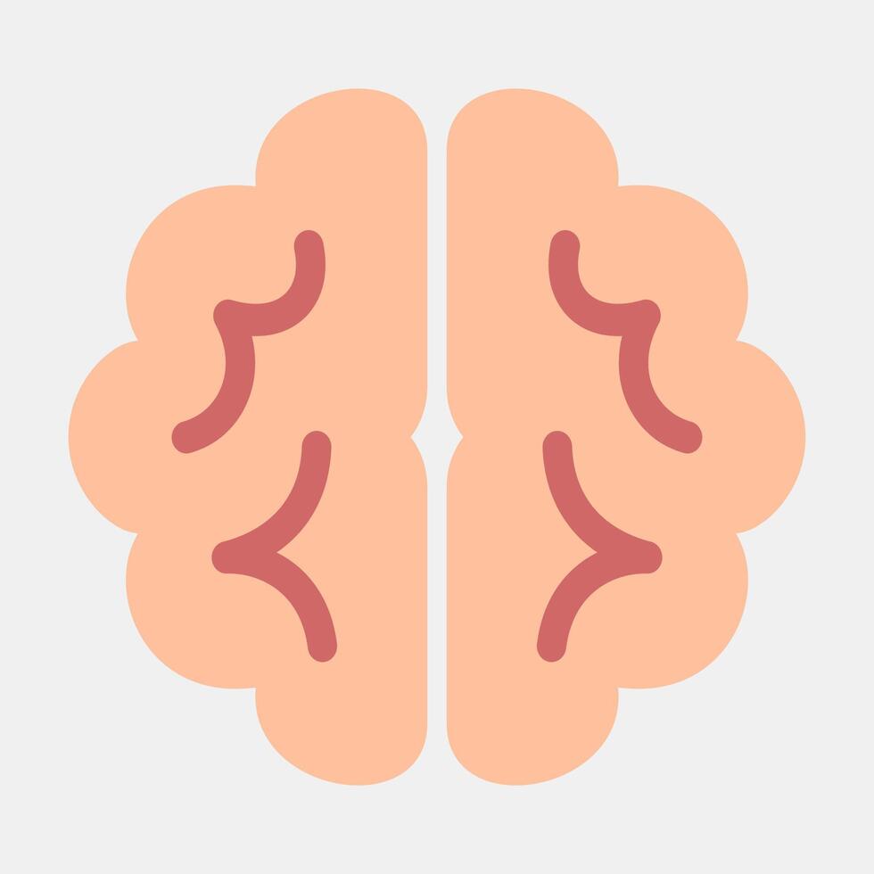 Icon brain. Artificial intelligence elements. Icon in flat style. vector