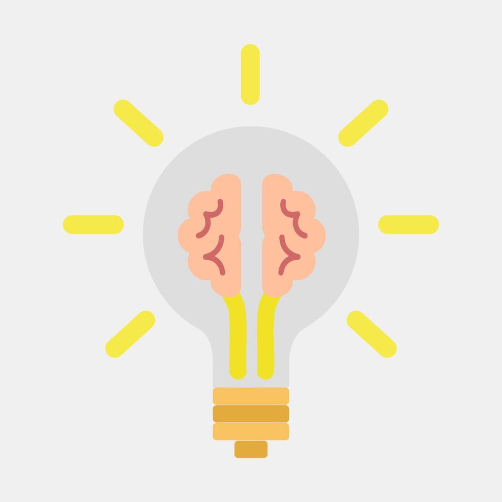 Icon idea. Artificial intelligence elements. Icon in flat style. vector