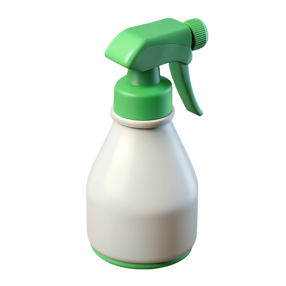 3d style, right view, spray bottle, isolated on a transparent background png