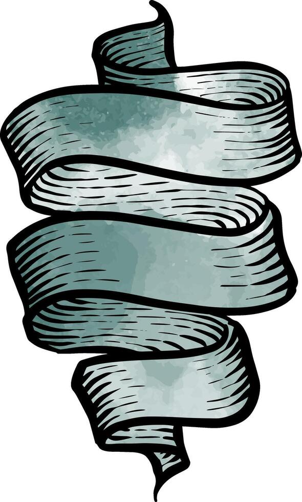 Hand drawn ribbon banners vintage elements vector