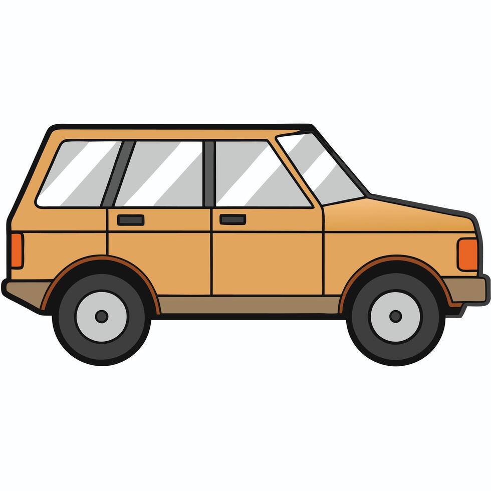 Vehicle Drawing with Clean White Background vector