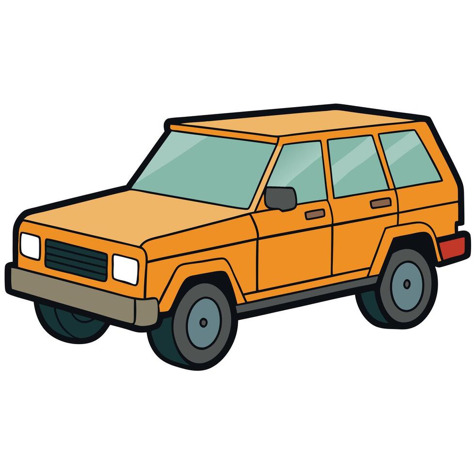 Car Design with Line Art vector