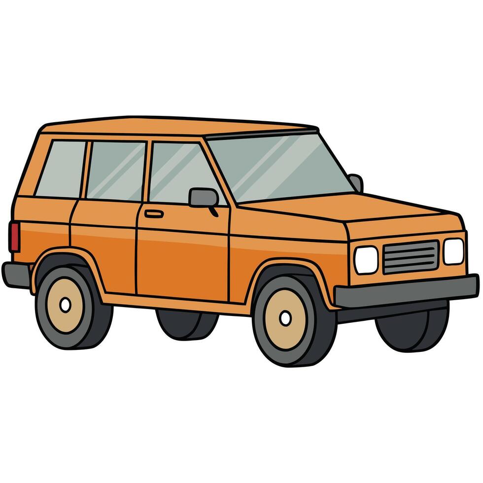 Car Drawing in Format with Simple Design vector