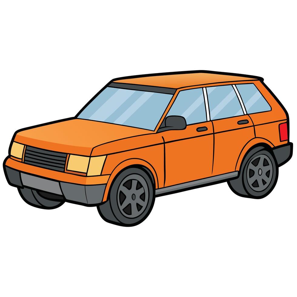 Flat Car Design in Art vector