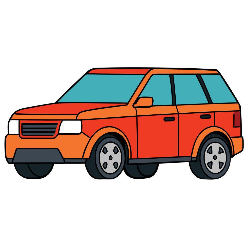 Isolated Car Design in Flat Style vector