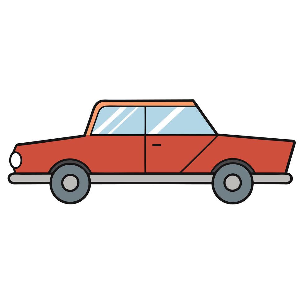 Isolated Automobile Line Design vector