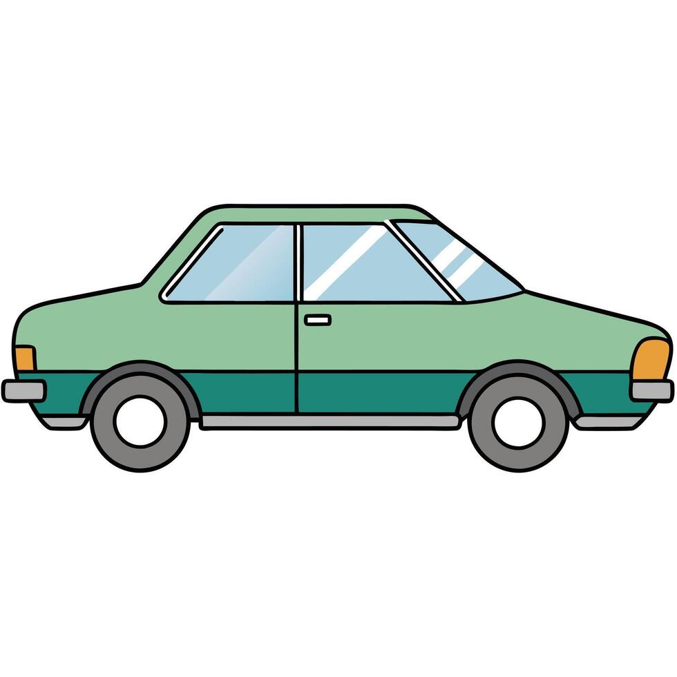 Car Line Drawing in Design vector