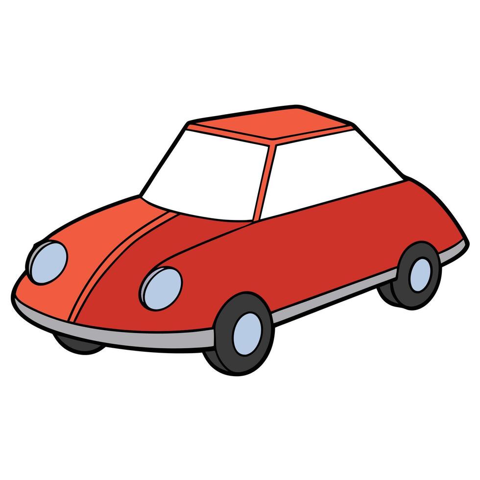 White Background Simple Car Design vector