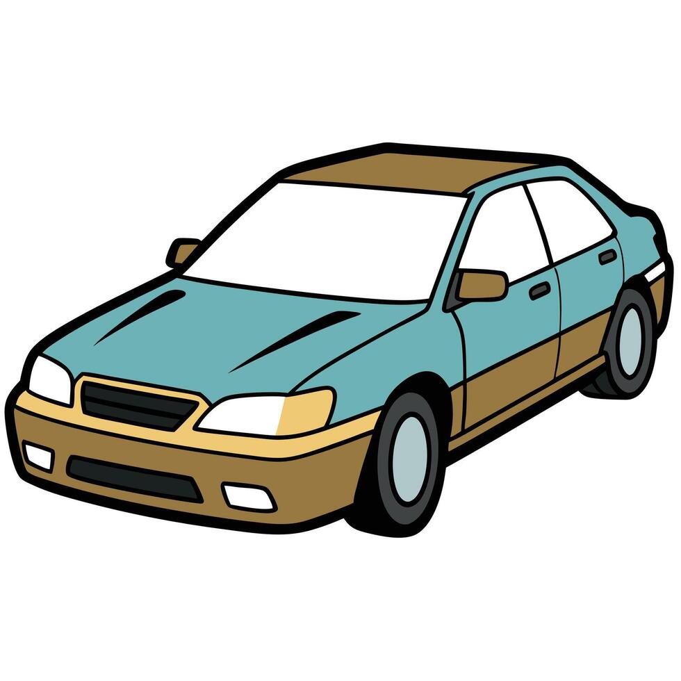 Cartoon Vehicle with White Background vector