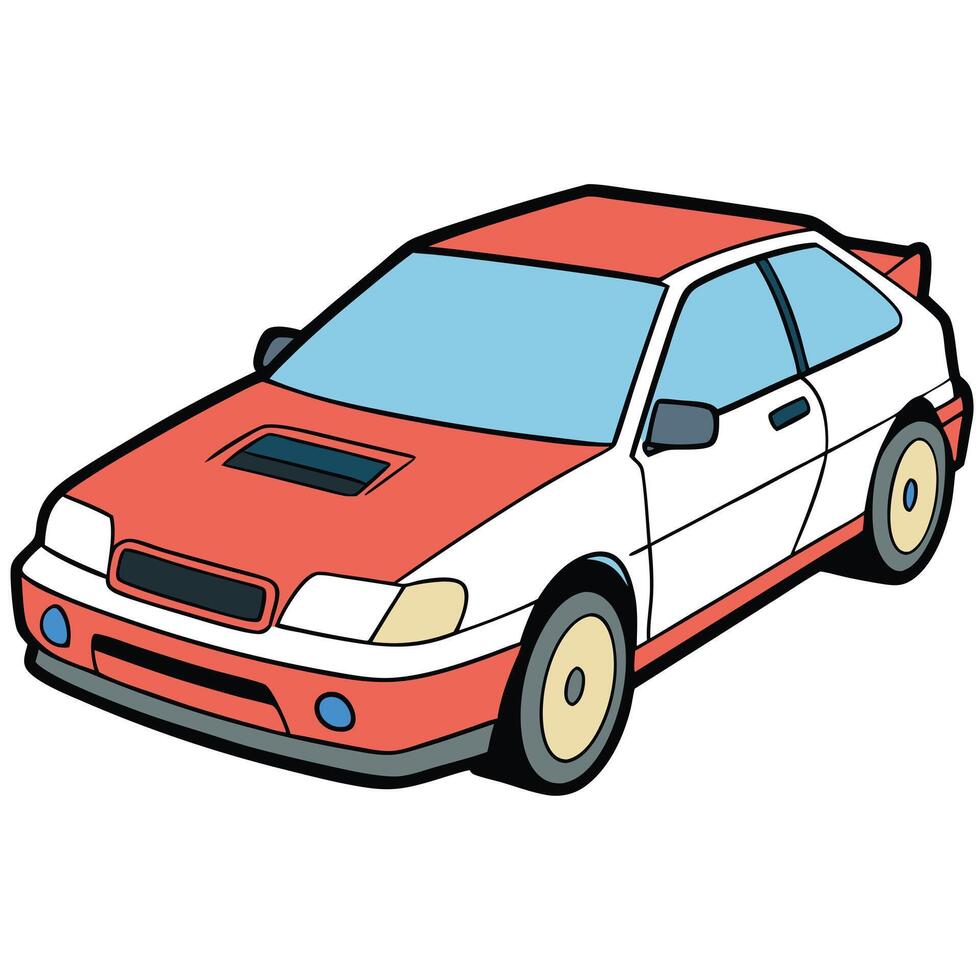 Modern Car Design with Simple Background vector