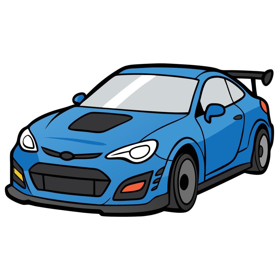 Clean Line Style Vehicle on White vector