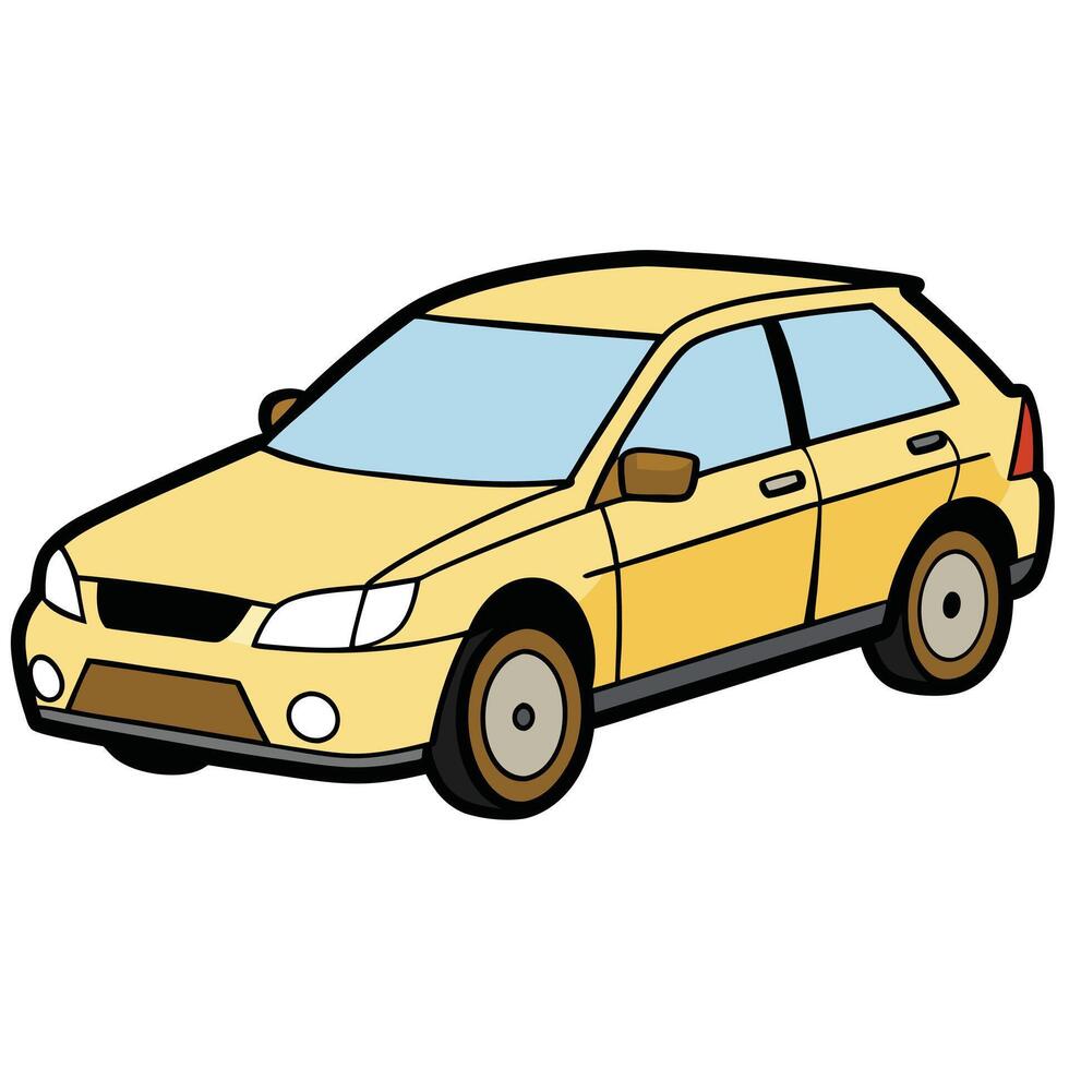 Isolated Vehicle on Clean White Background vector