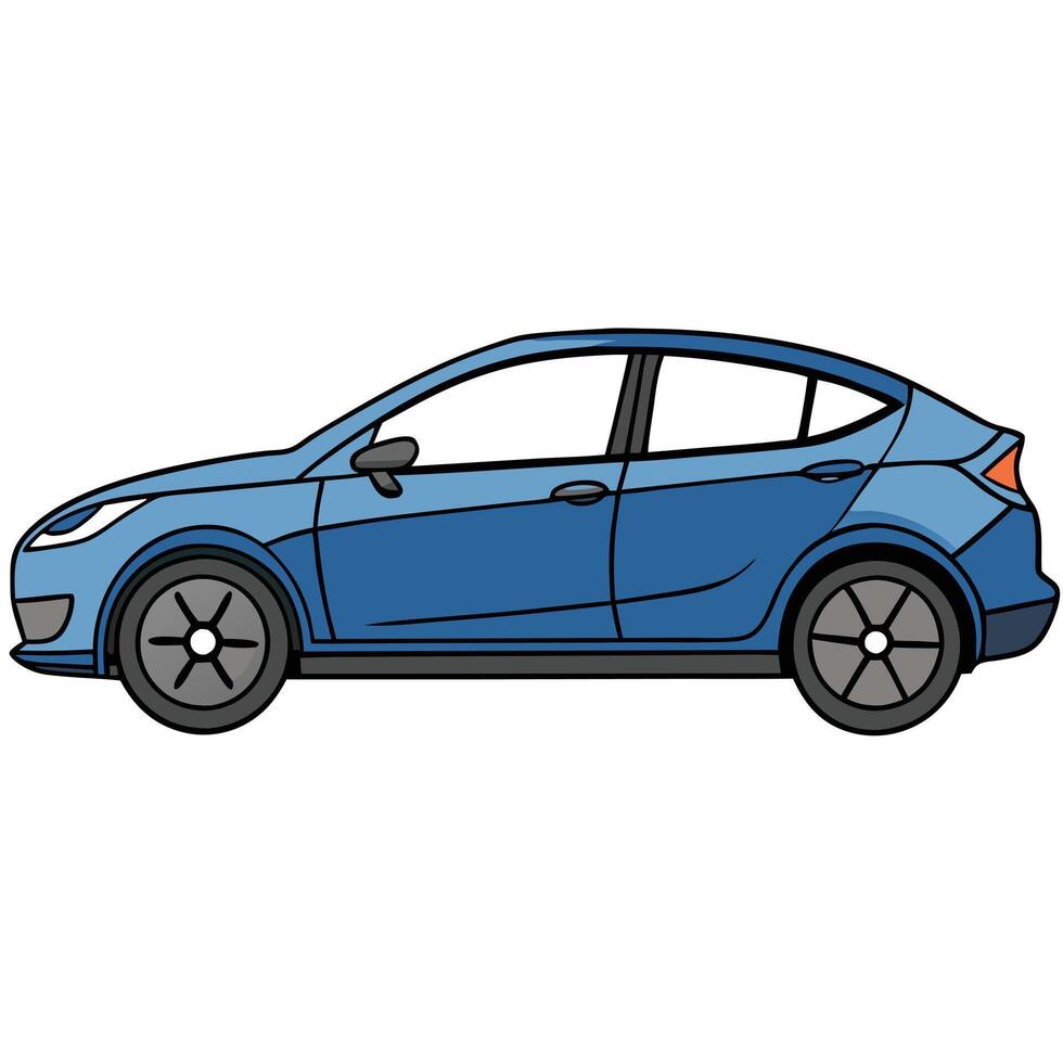 Flat Car on White Background vector