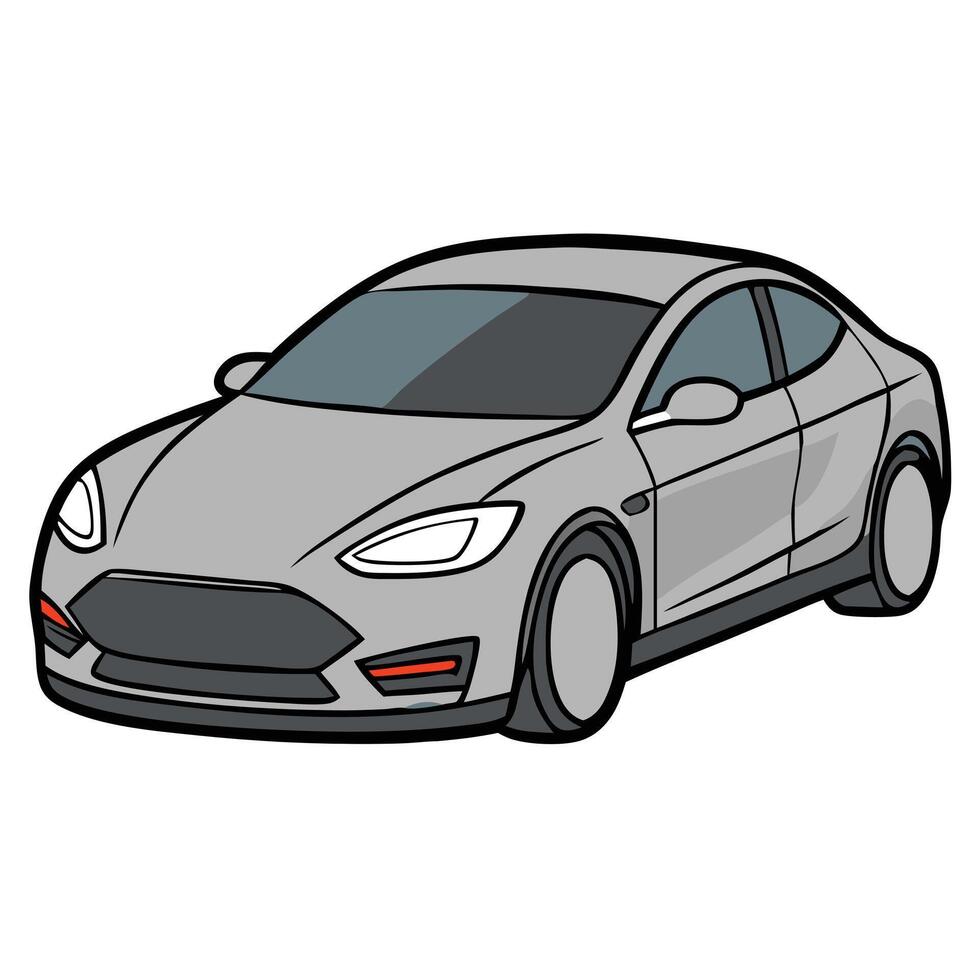 Car Illustration with Minimal Style vector