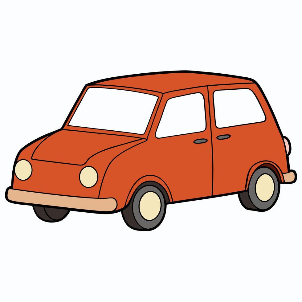 Line Car Illustration in Format vector