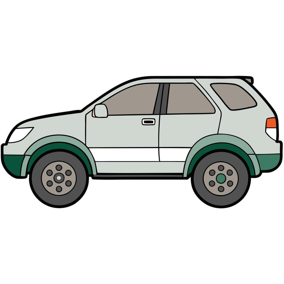 Simple Car with Isolated Design vector
