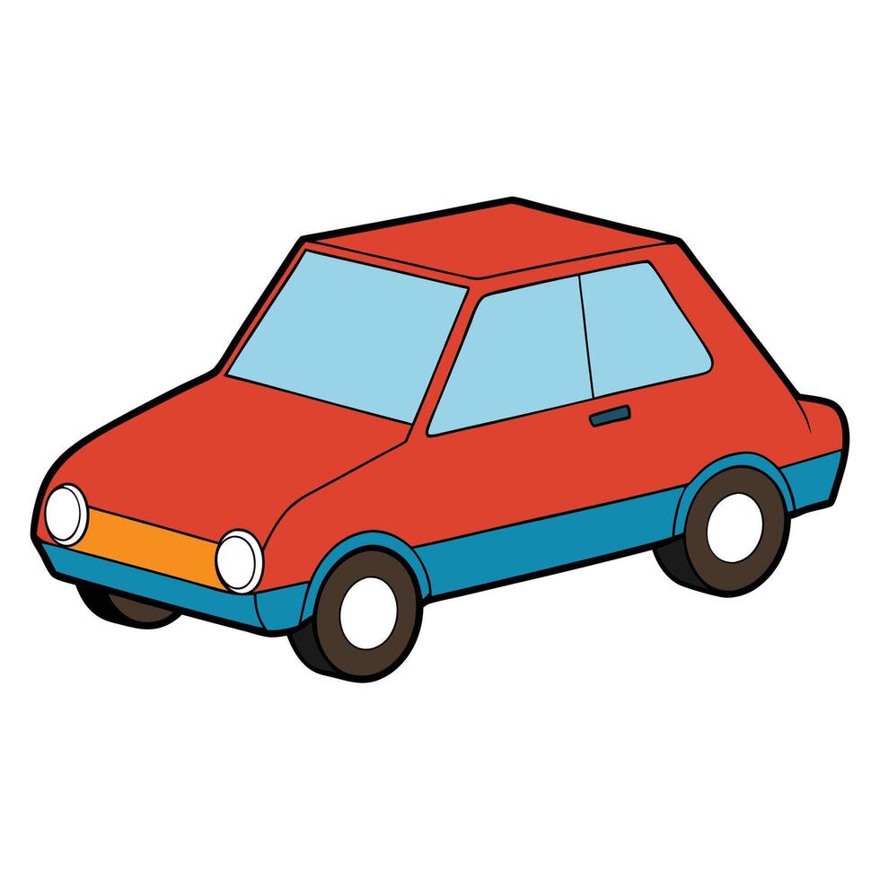 White Background with Flat Car Design vector