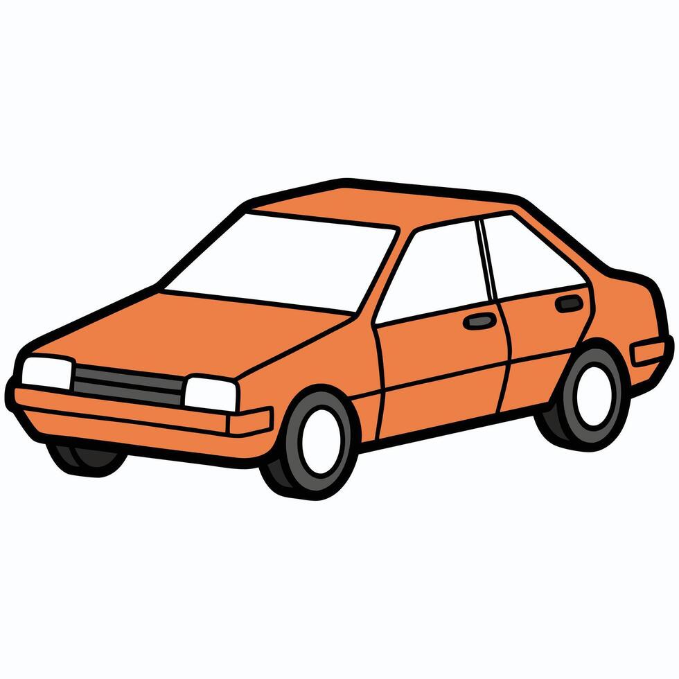 Isolated Vehicle Design on White vector