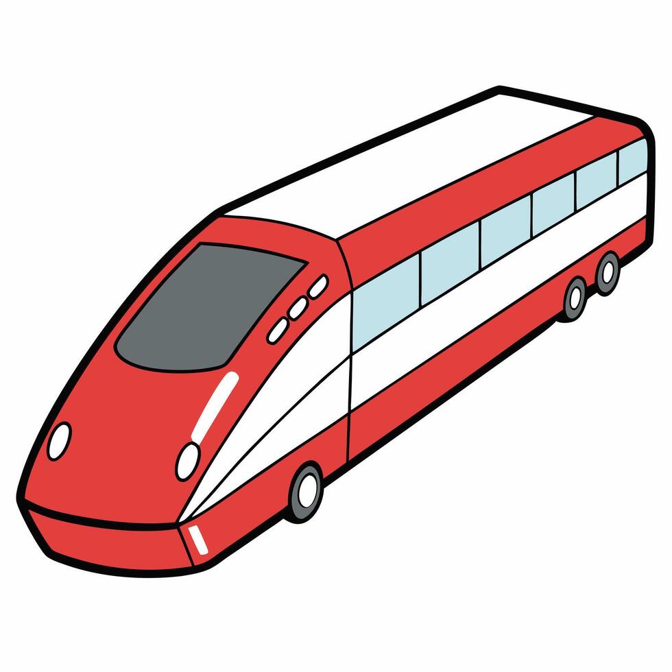 Simple Vehicle with Clean Lines and White vector
