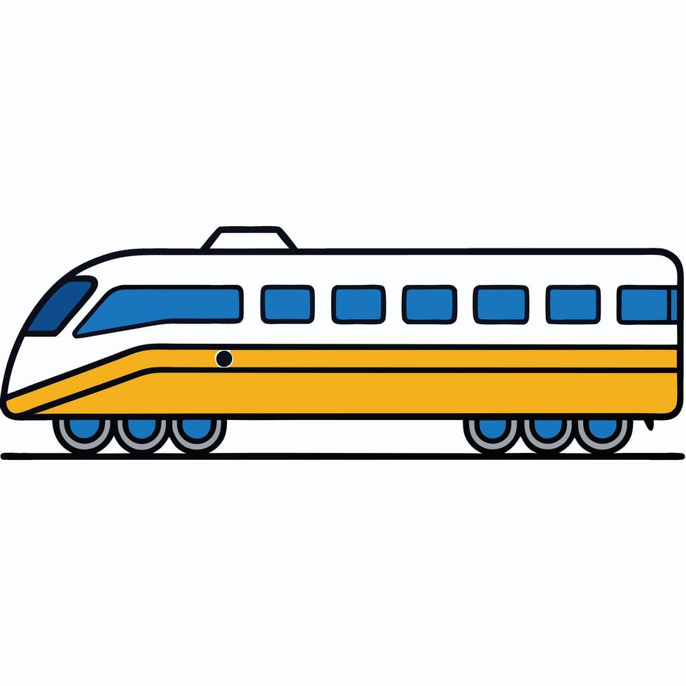 Minimal Vehicle Drawing on Isolated White vector