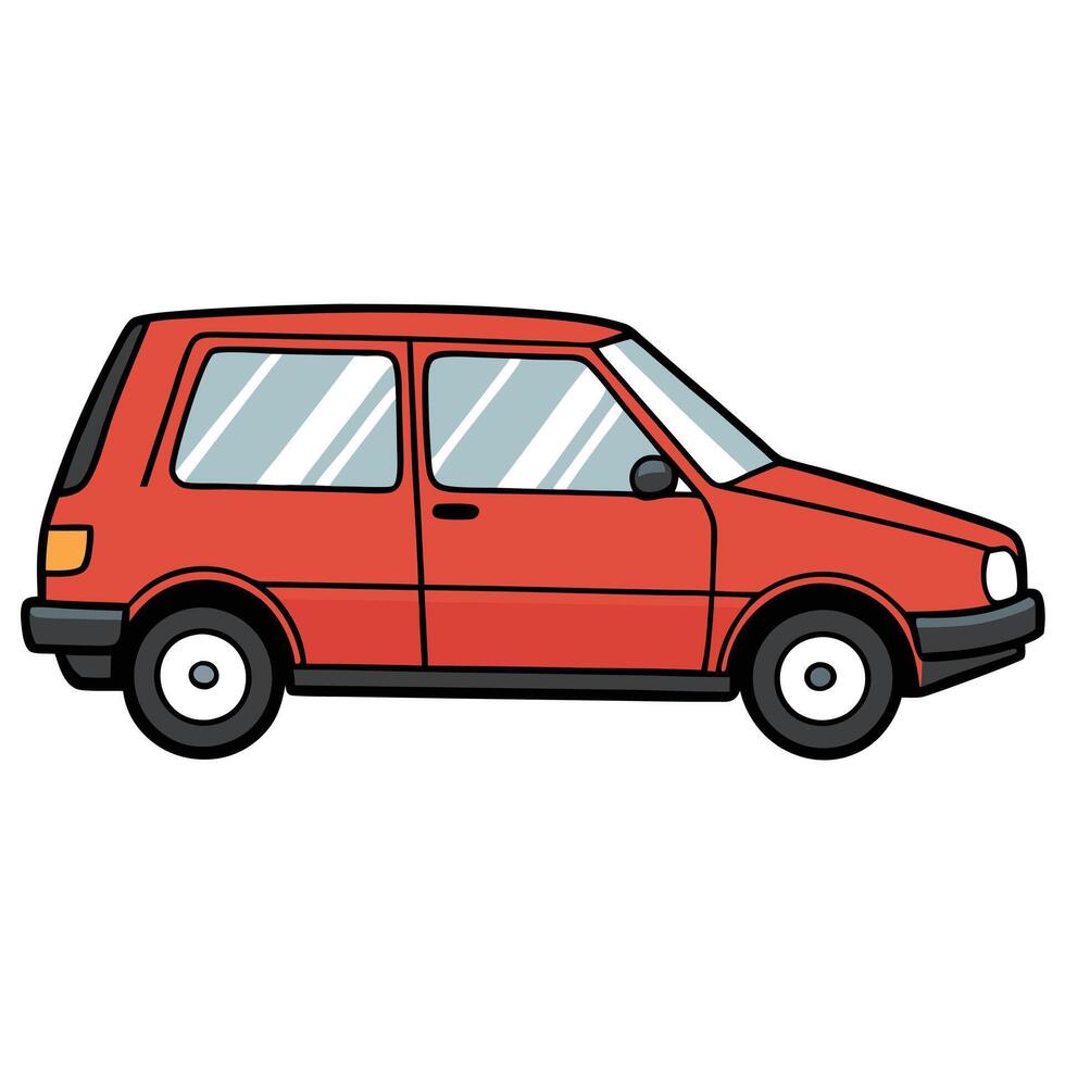 Car Design in Style with Simple Background vector