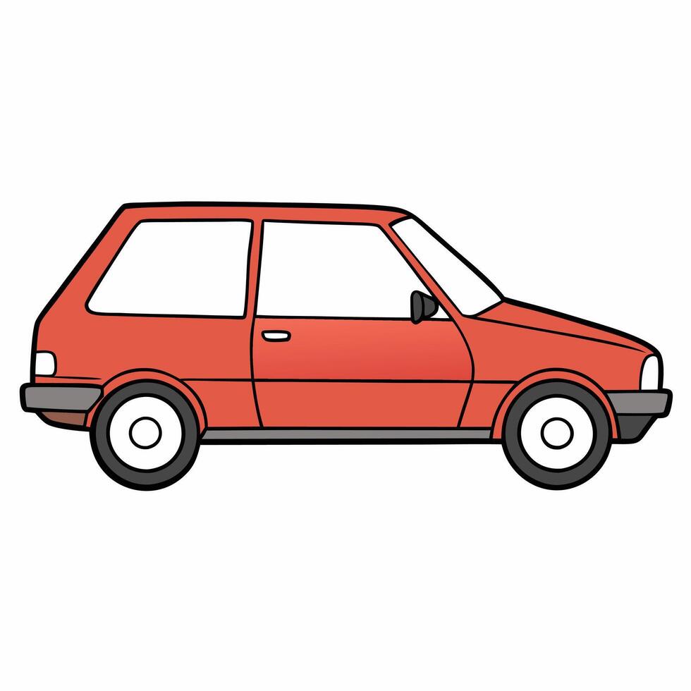 Elegant Car Design in Flat Style vector
