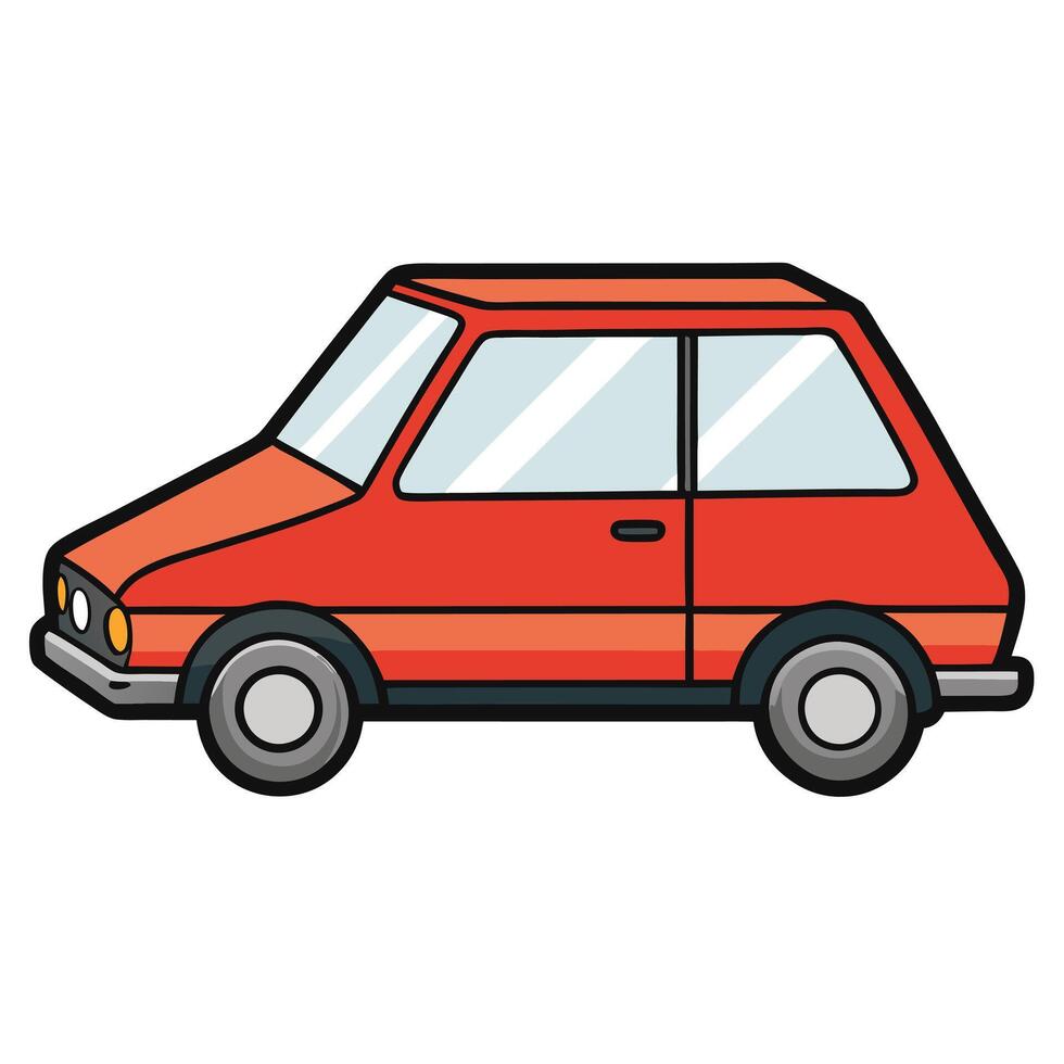 Simple Vehicle with Clean White Background vector