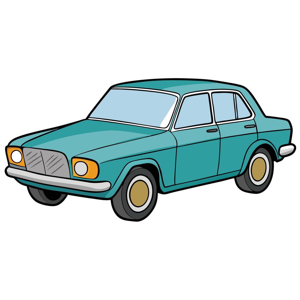 Car Drawing with Style and Clean Look vector