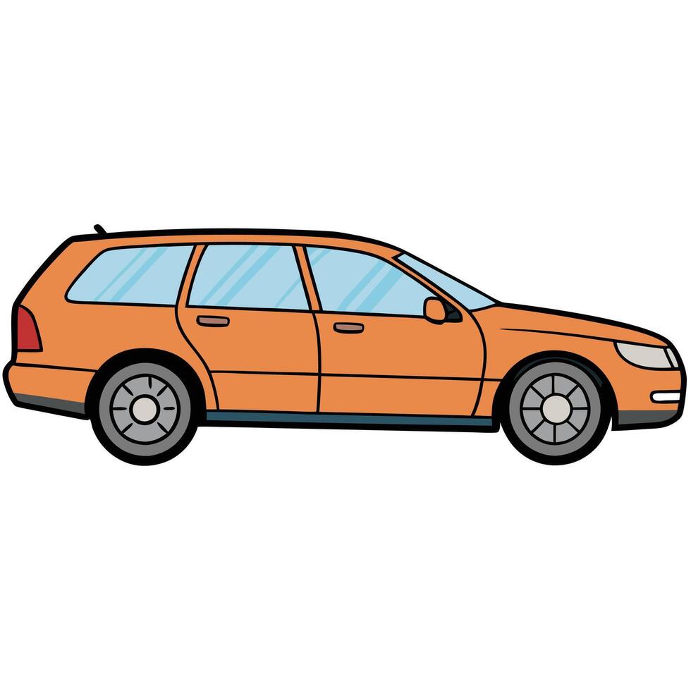 Automobile Line Art on Clean White Background vector