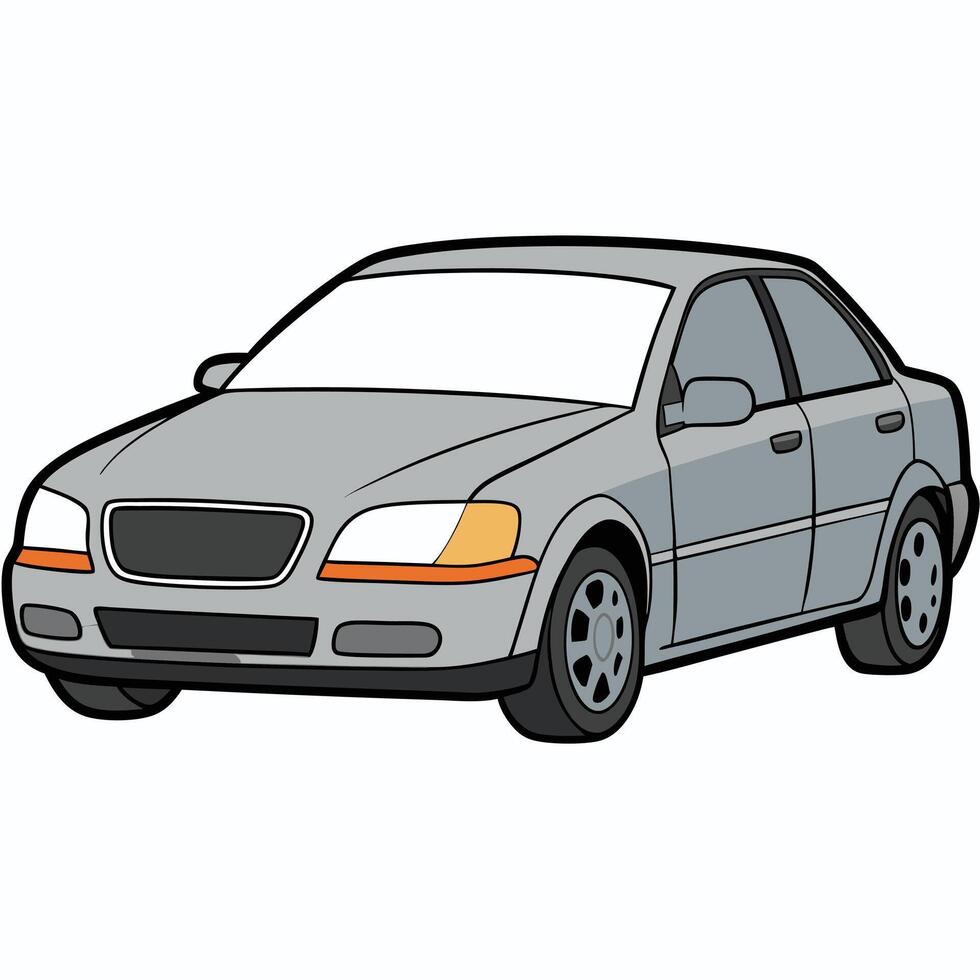 Flat Design Automobile in Illustration vector
