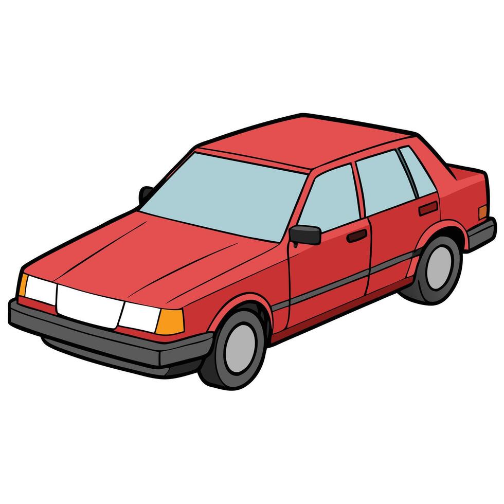 Car with White Simple Background vector