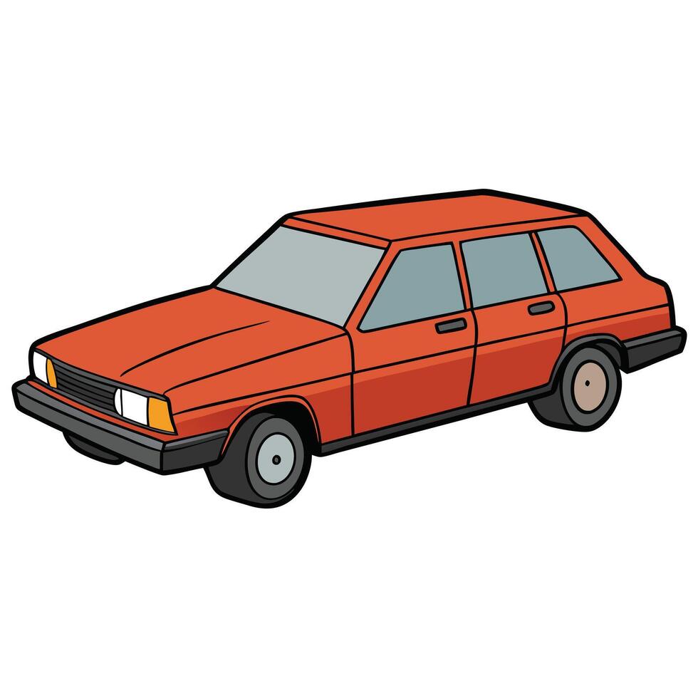 Flat Vehicle Illustration with White Background vector
