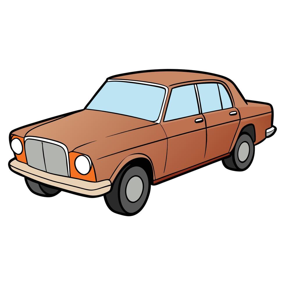 Clean Car Design with White Background vector