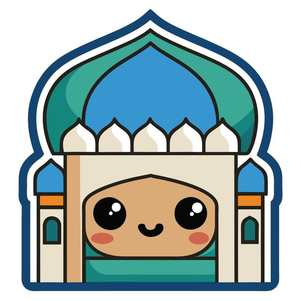a cartoon character with a blue dome and a vector