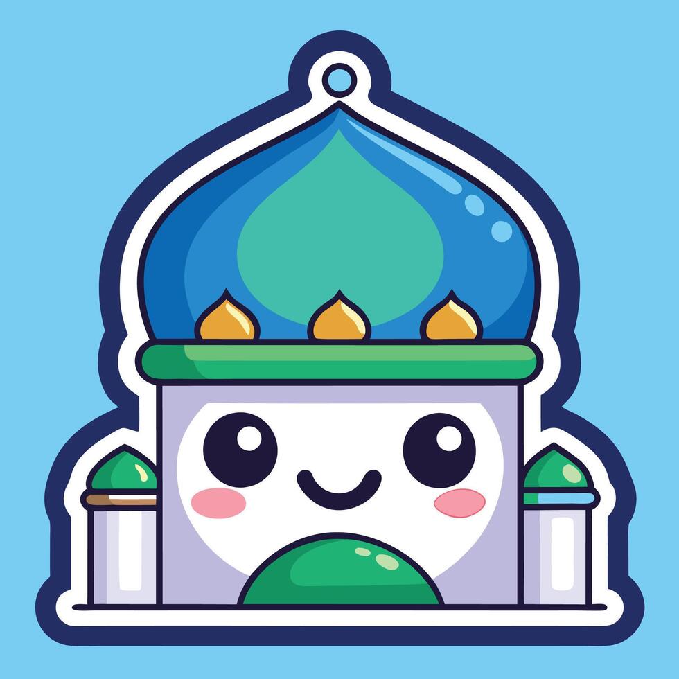 a cartoon character with a blue dome and vector