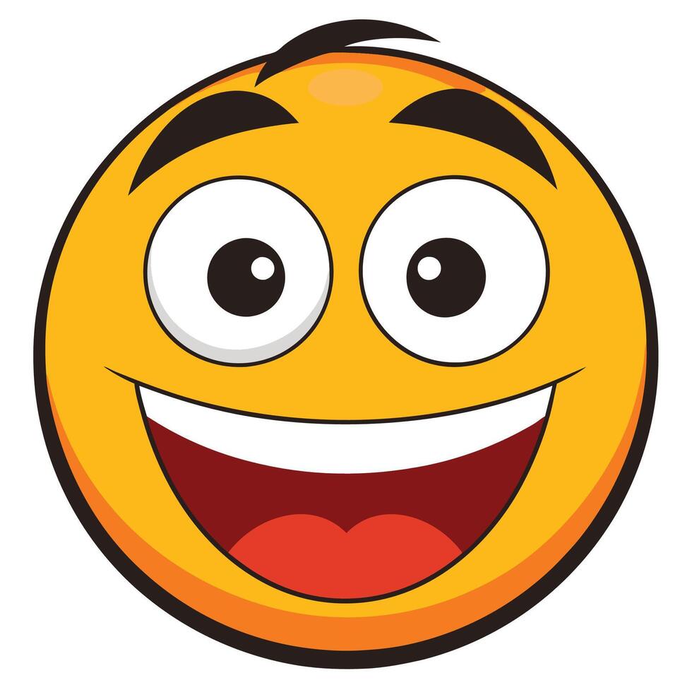 a cartoon smiley face with white background vector
