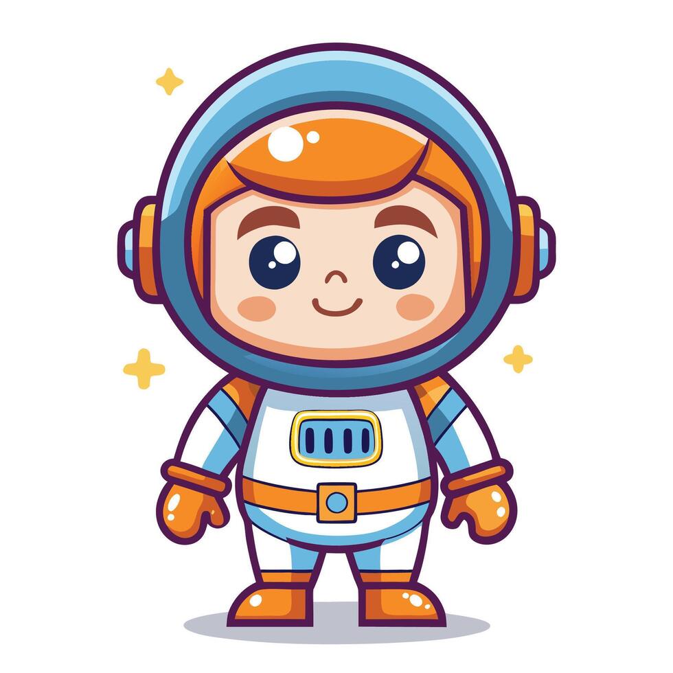 astronaut character illustration vector