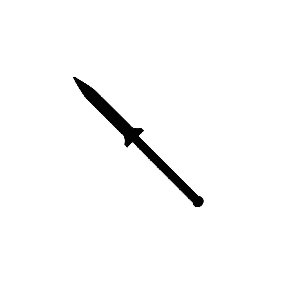 A javelin black silhouette illustration vector