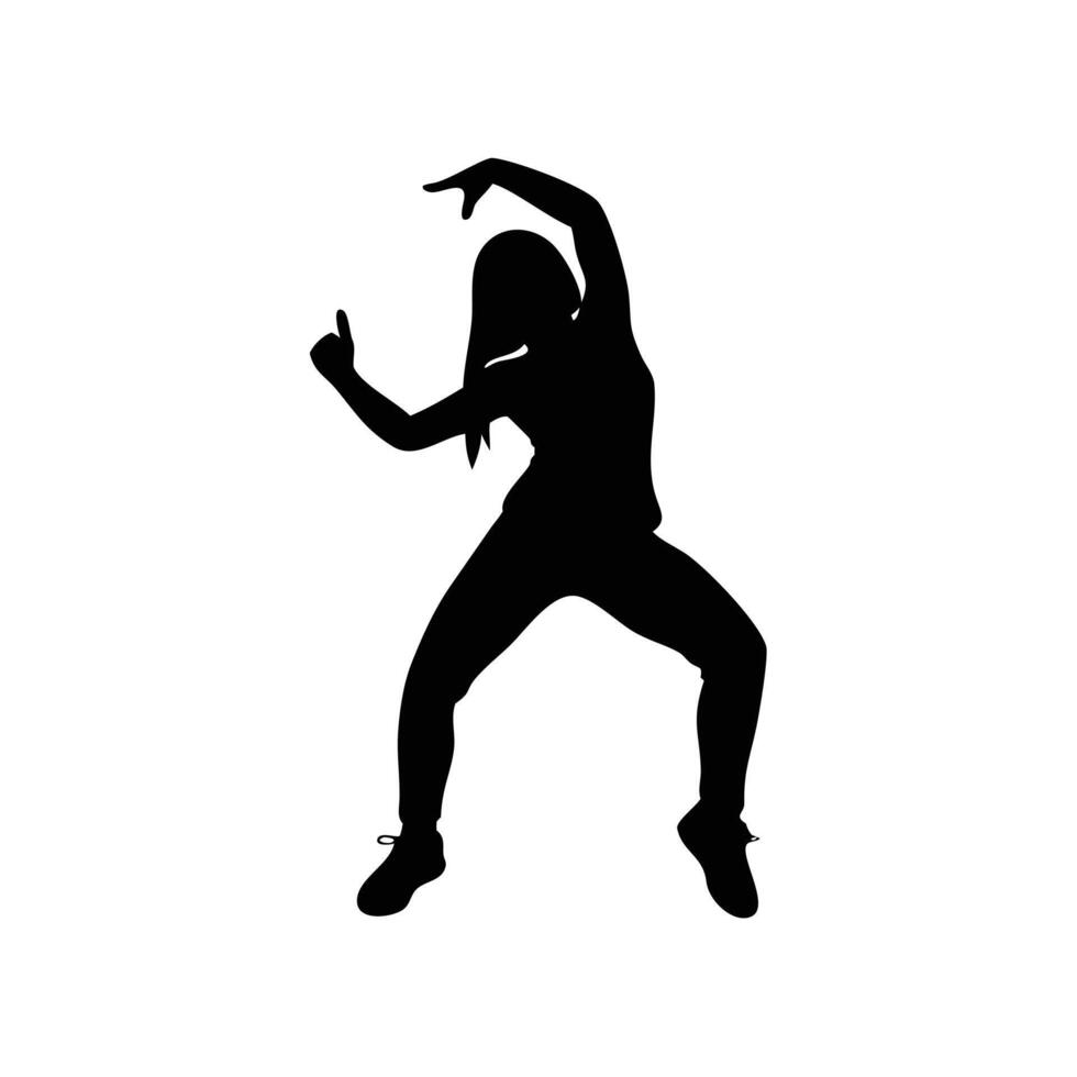 A Hip Hop Dancer Silhouette Illustration vector