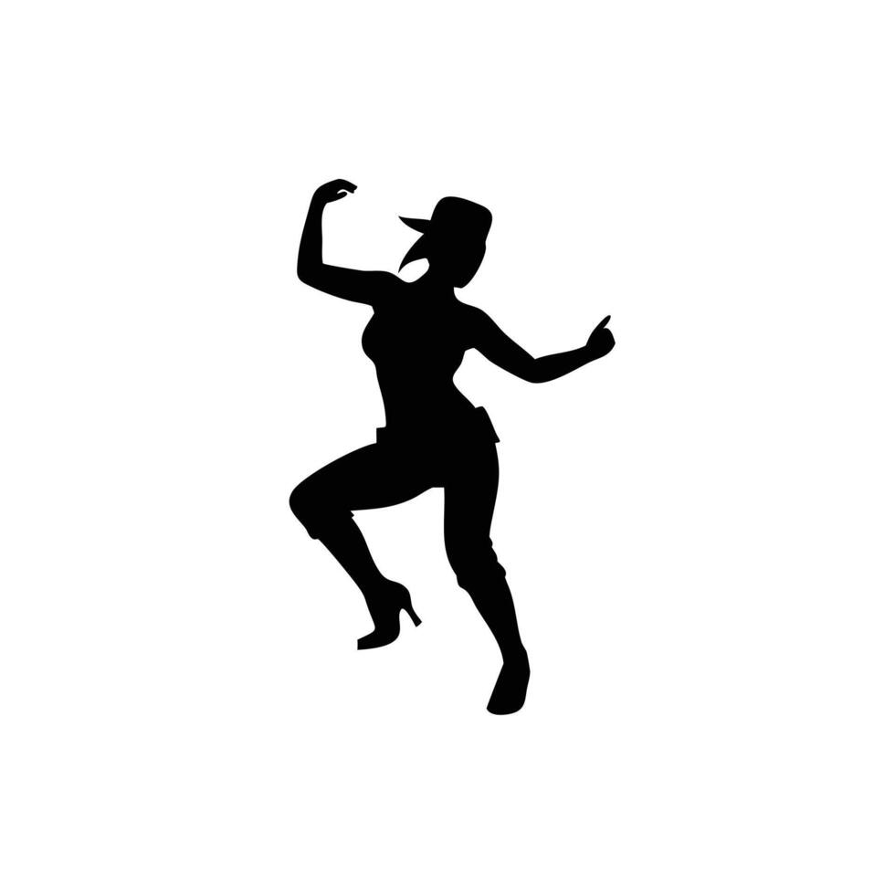 A Hip Hop Dancing Silhouette Illustration vector