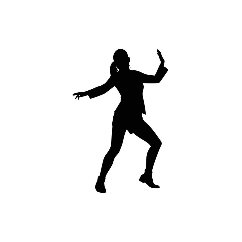 Hip Hop Dancing Silhouette vector