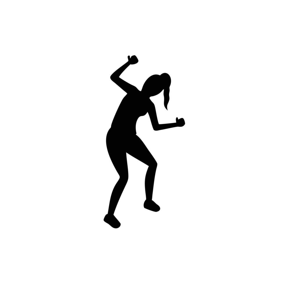 Hip Hop Dancing Silhouette Illustration vector