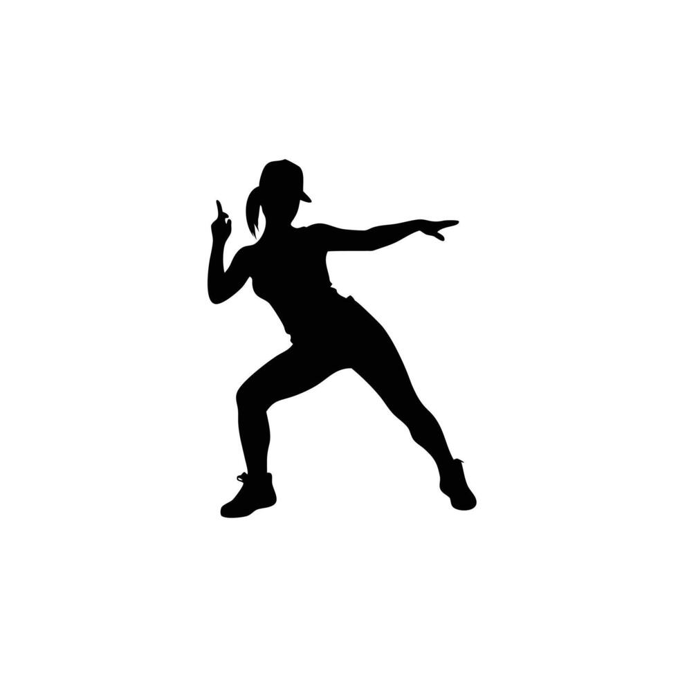 A woman hip hop dancer vector