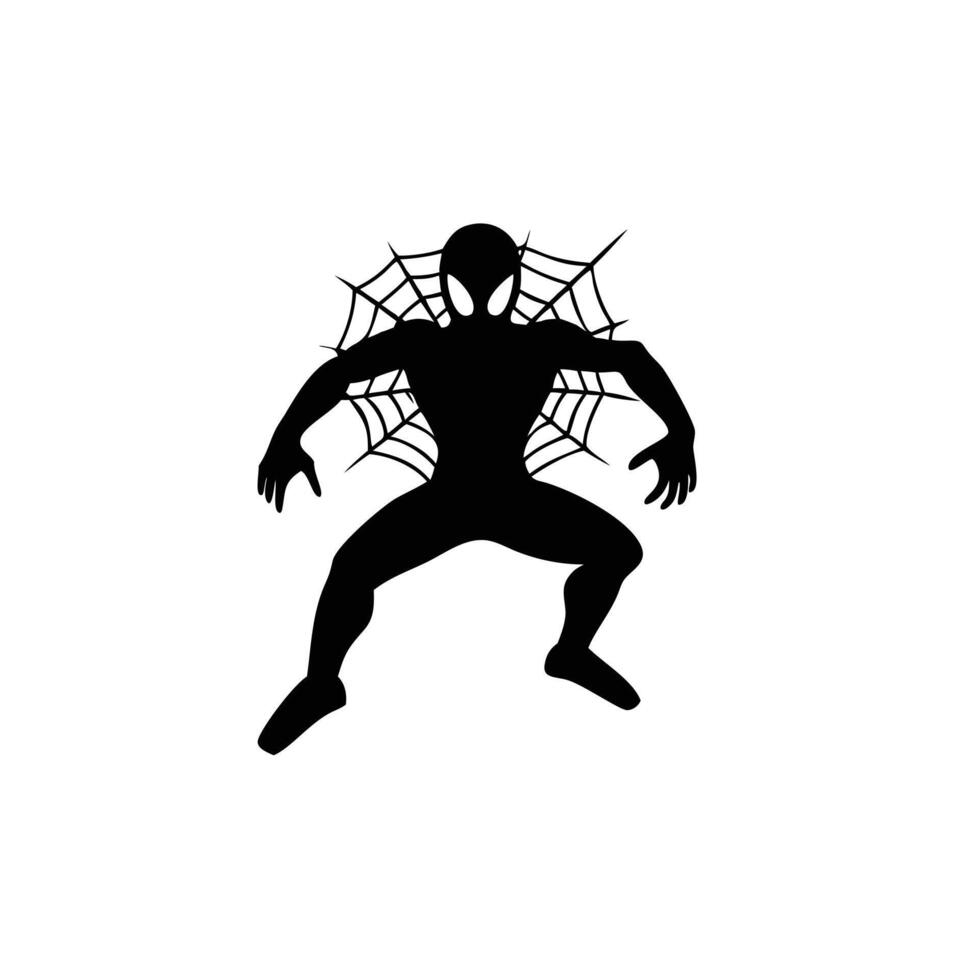 A spider man silhouette vector