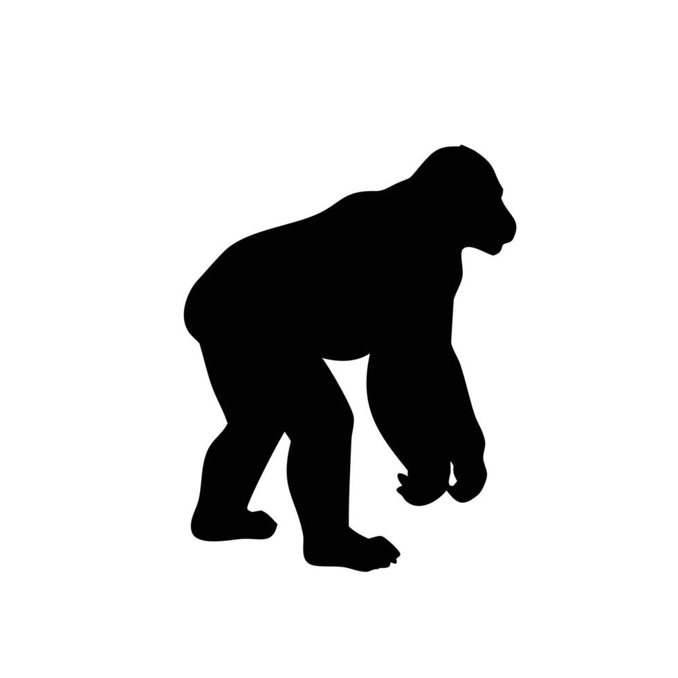 A gorilla silhouette logo vector