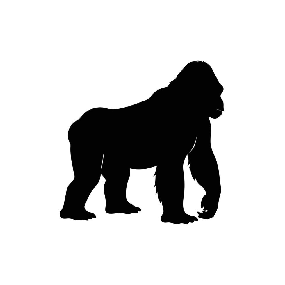 A gorilla silhouette black vector