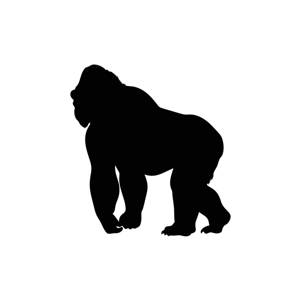 Bold Gorilla Silhouette vector
