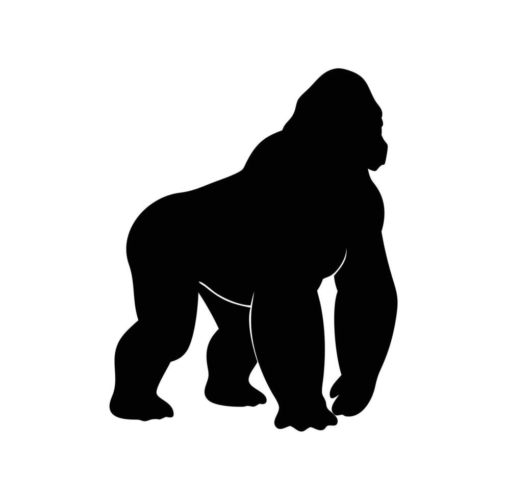 Vintage Gorilla Silhouette vector