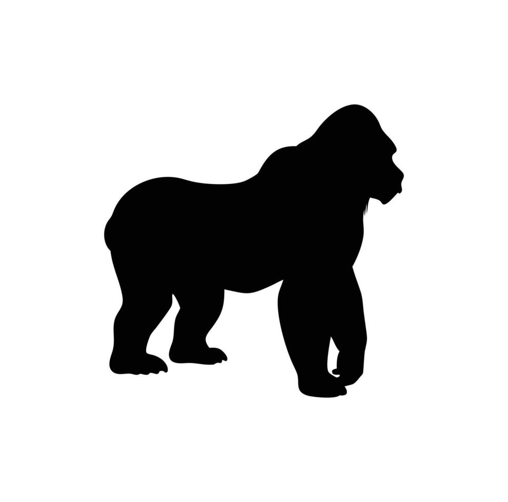 Gorilla Stance silhouette vector