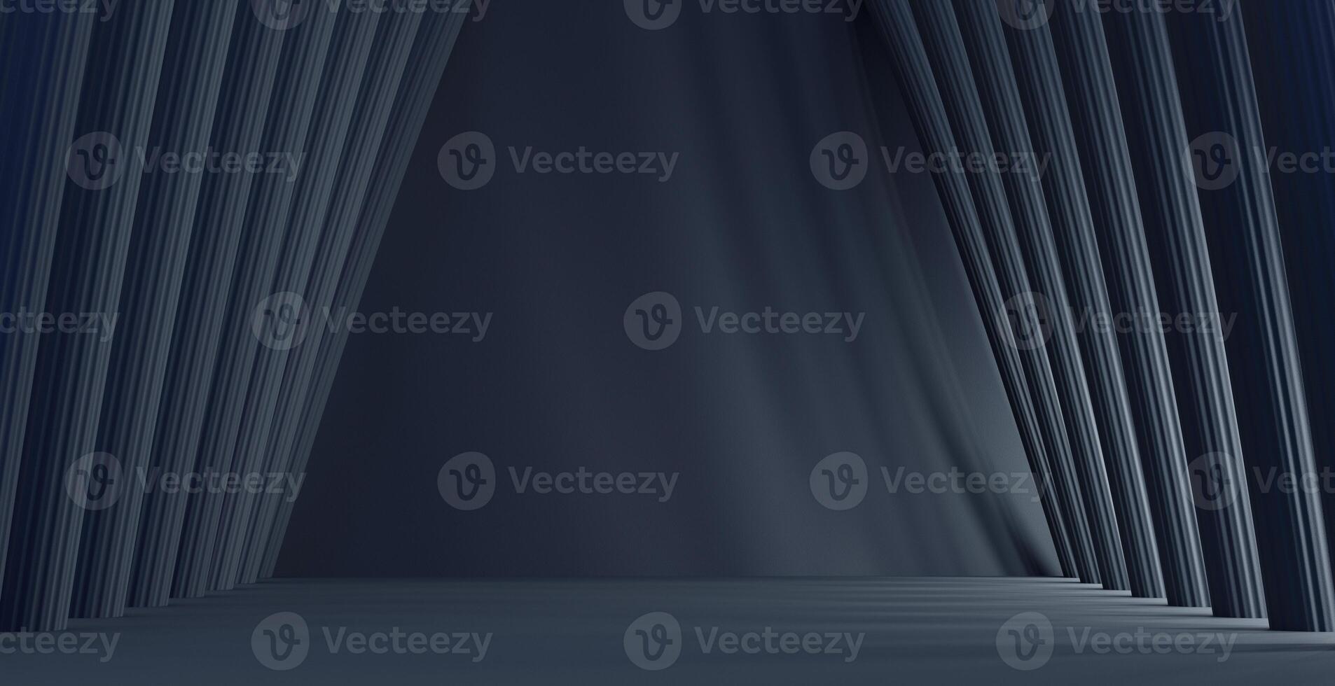 Abstract empty dark background with light 3d rendering photo